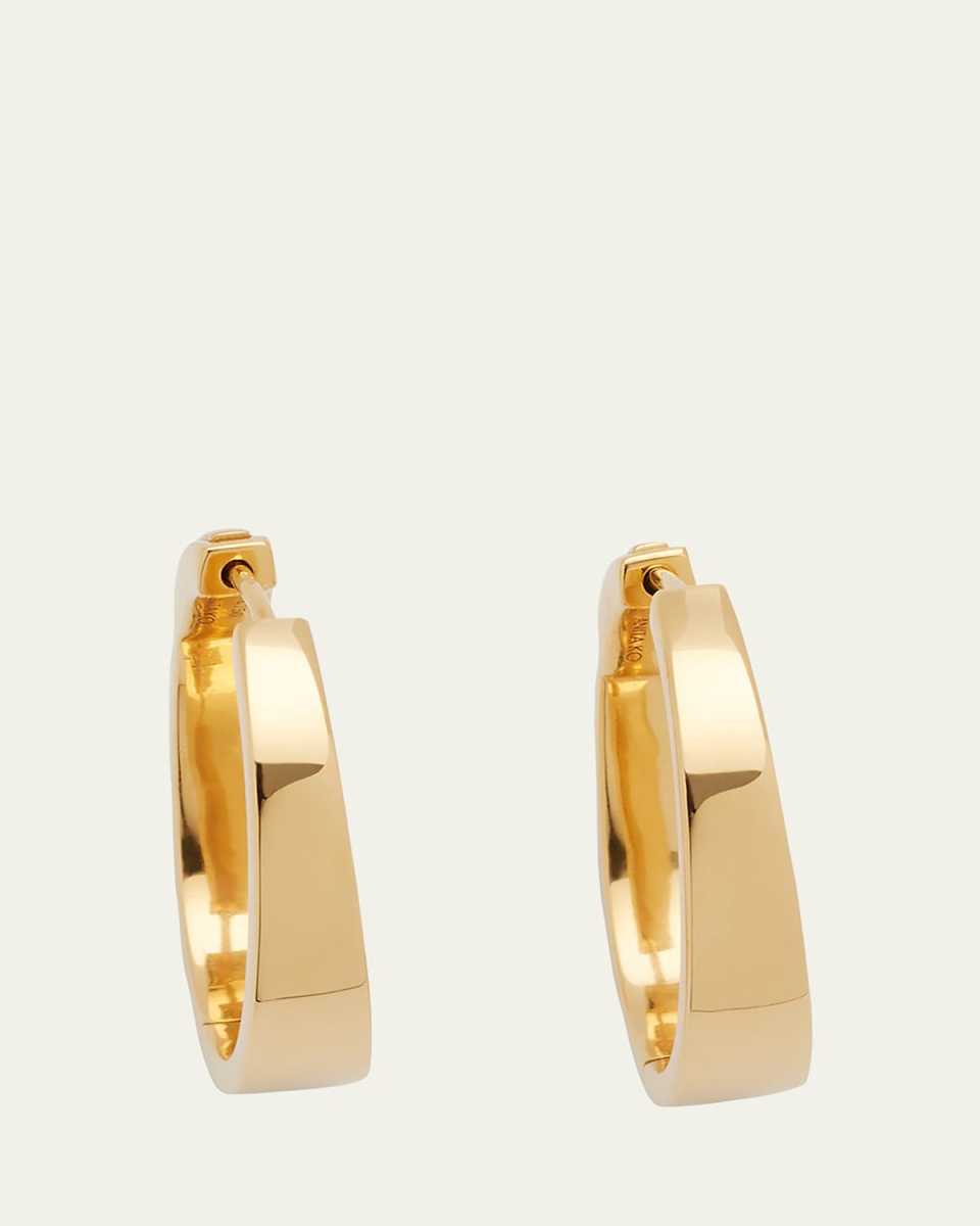 Plain Meryl Hoop Earrings in Yellow Gold